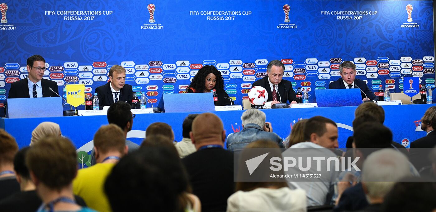 Football. 2017 FIFA Confederations Cup opening press conference