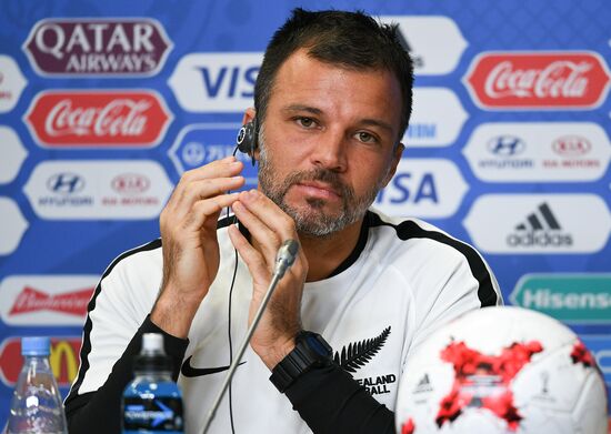 Football. 2017 Confederations Cup. News conference of New Zealand team