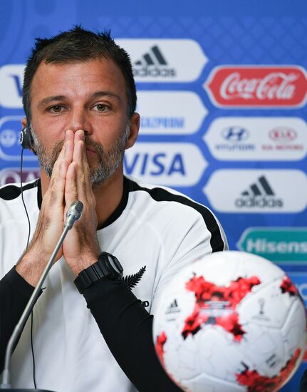 Football. 2017 Confederations Cup. News conference of New Zealand team