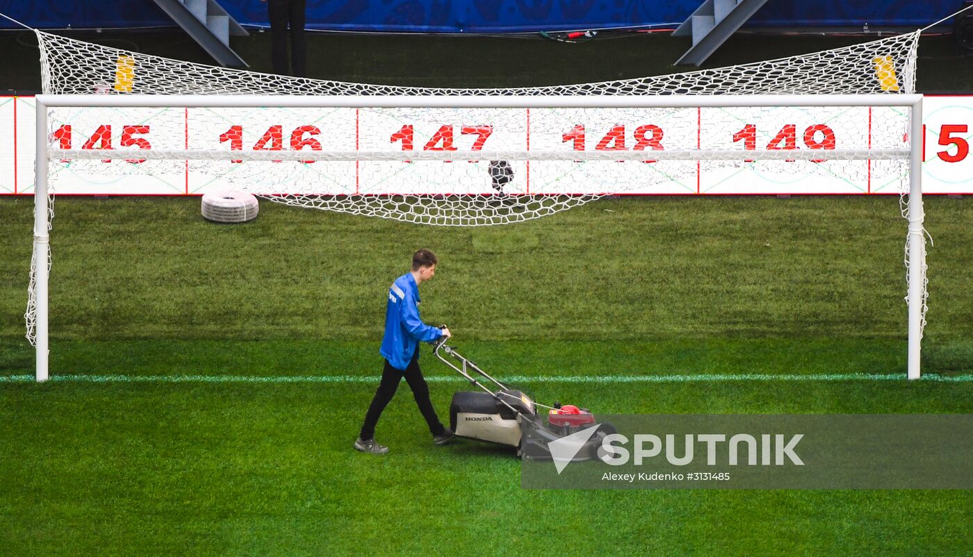 New Zeland team tries St. Petersburg Arena pitch