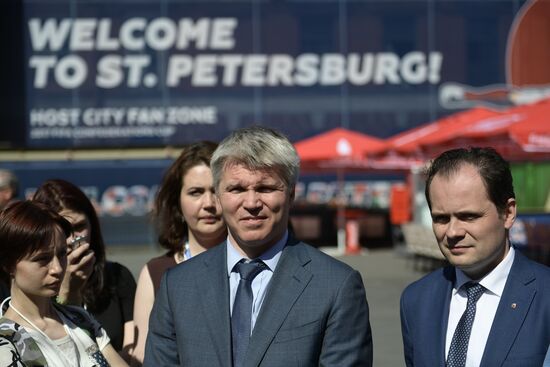 Events at press centers for non-accredited media at Confederations Cup 2017