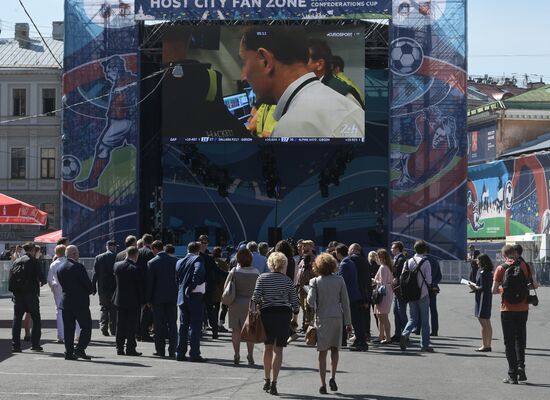 Events at press centers for non-accredited media at Confederations Cup 2017