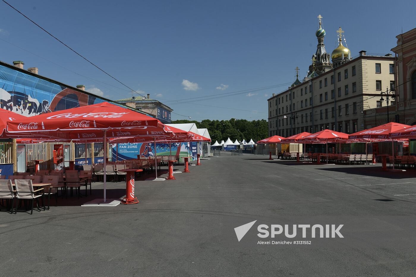 Events at press centers for non-accredited media at Confederations Cup 2017