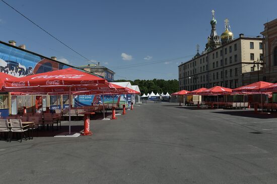 Events at press centers for non-accredited media at Confederations Cup 2017