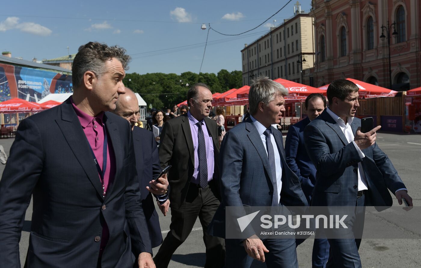 Events at press centers for non-accredited media at Confederations Cup 2017