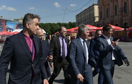 Events at press centers for non-accredited media at Confederations Cup 2017