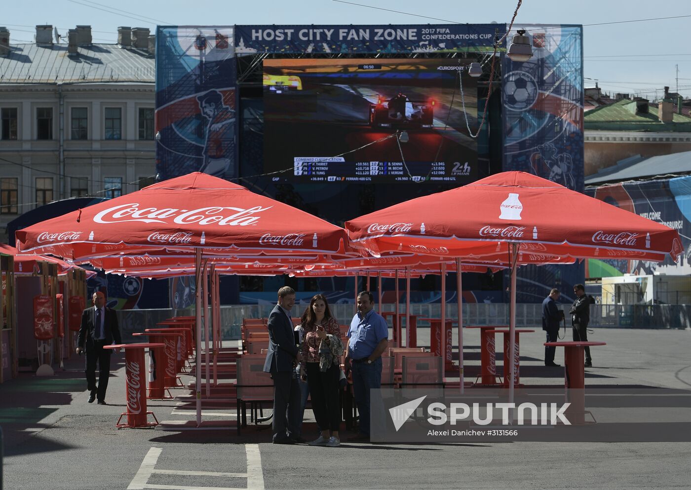 Events at press centers for non-accredited media at Confederations Cup 2017