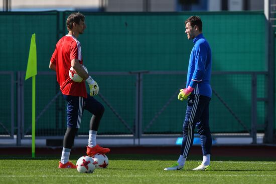 Football. Russian national team's training session