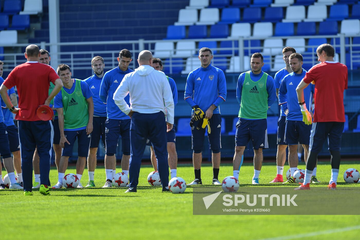 Russian national football team holds training session