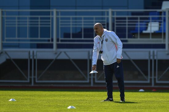 2017 FIFA Confederations Cup. Russia's national team holds training session