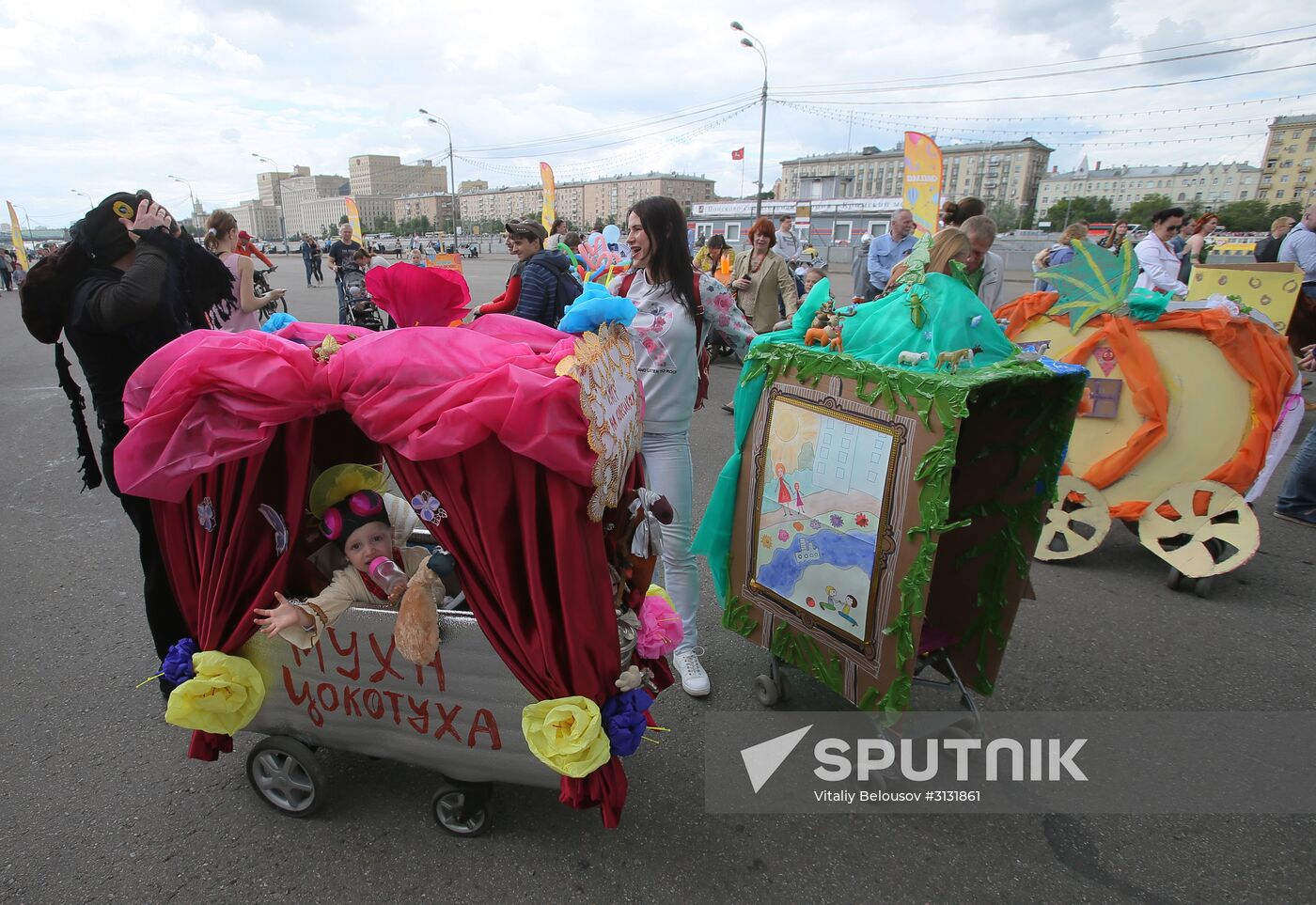 Pram parade in Gorky Park