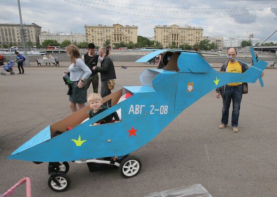 Pram parade in Gorky Park