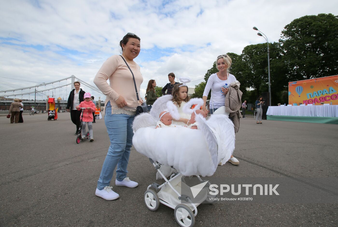 Stroller parade in Gorky Park