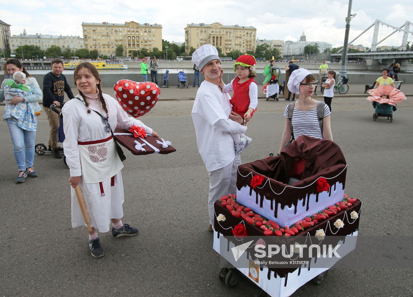 Stroller parade in Gorky Park