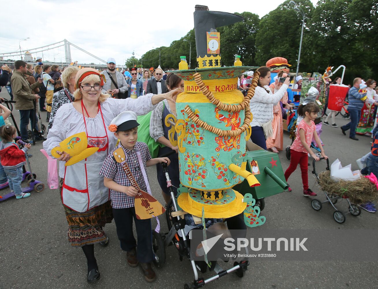 Stroller parade in Gorky Park