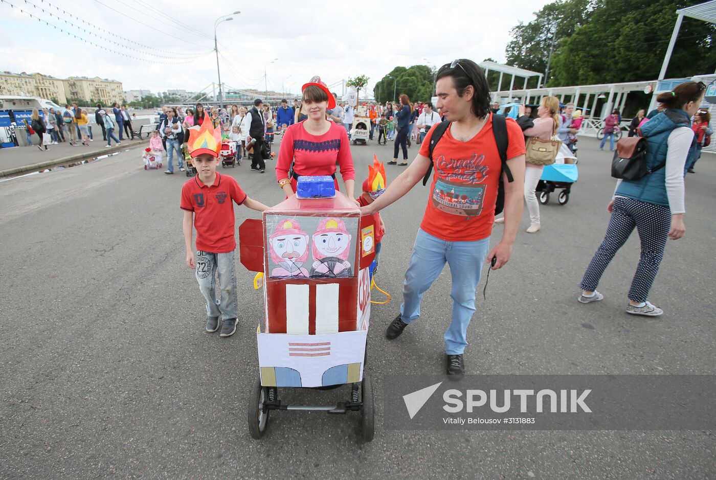 Stroller parade in Gorky Park