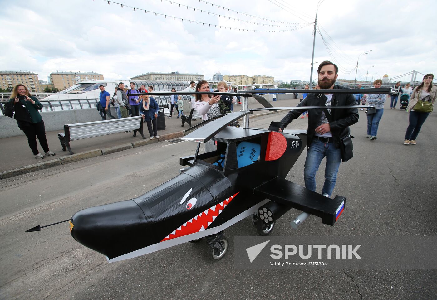 Stroller parade in Gorky Park