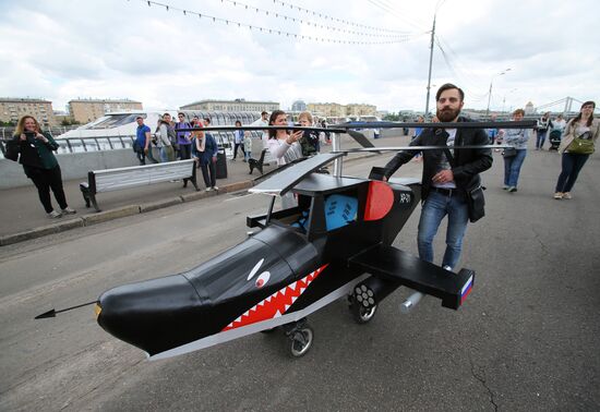 Stroller parade in Gorky Park