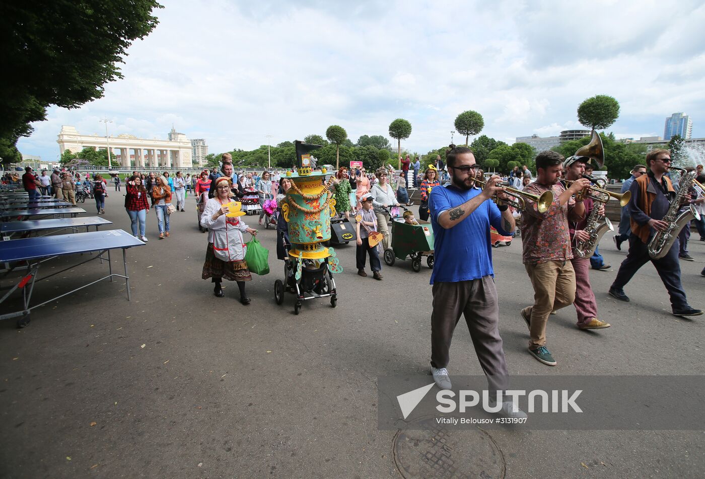 Stroller parade in Gorky Park
