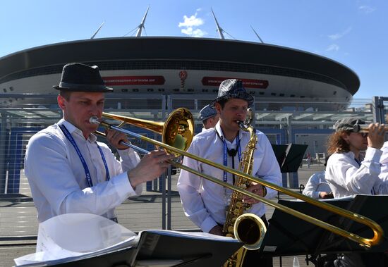 St. Petersburg Arena ahead of 2017 Confederations Cup opening match