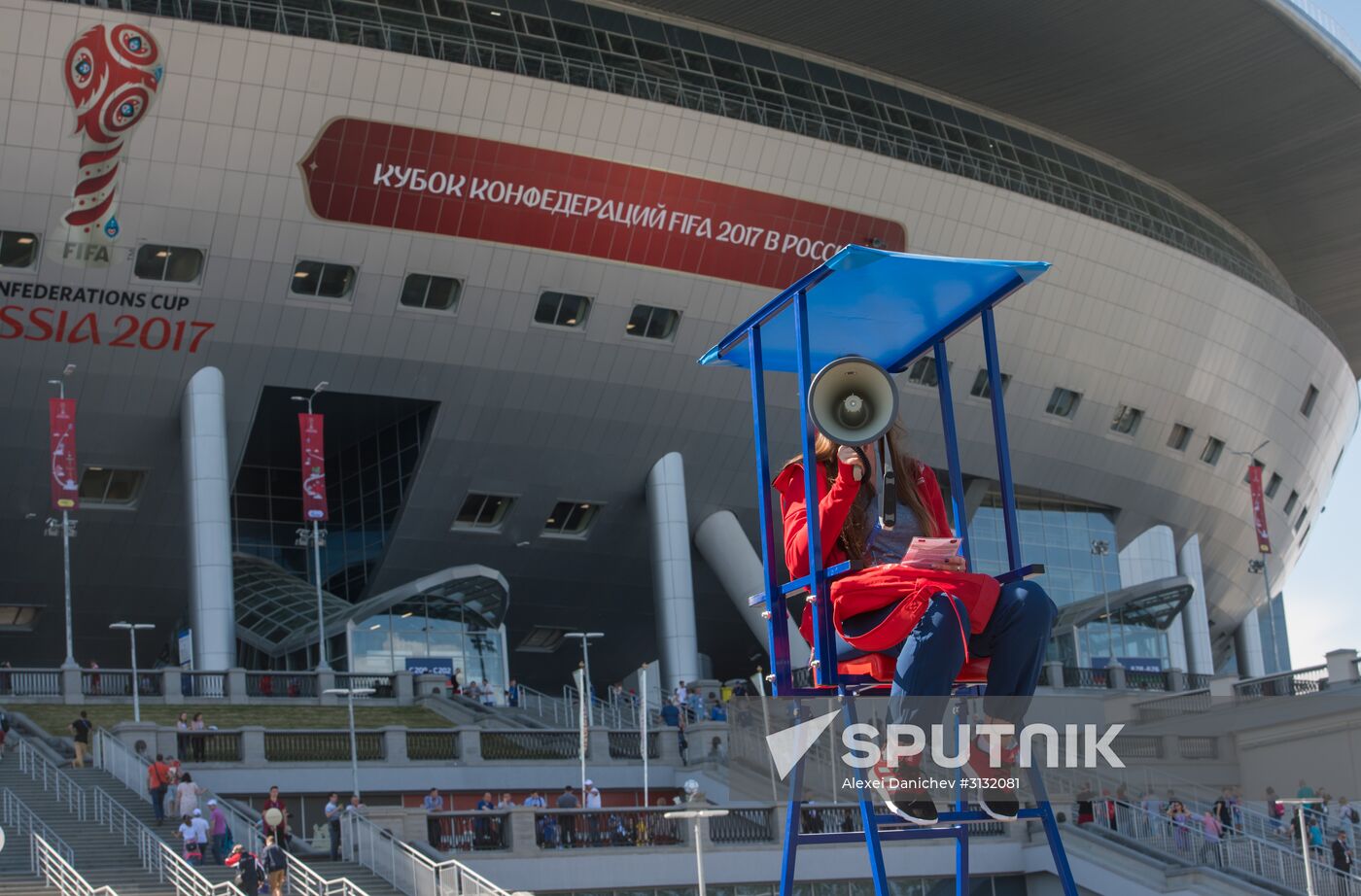 St. Petersburg Arena ahead of 2017 Confederations Cup opening match