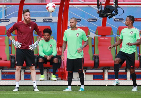 The 2017 FIFA Confederations Cup. Training of Portugal's national team