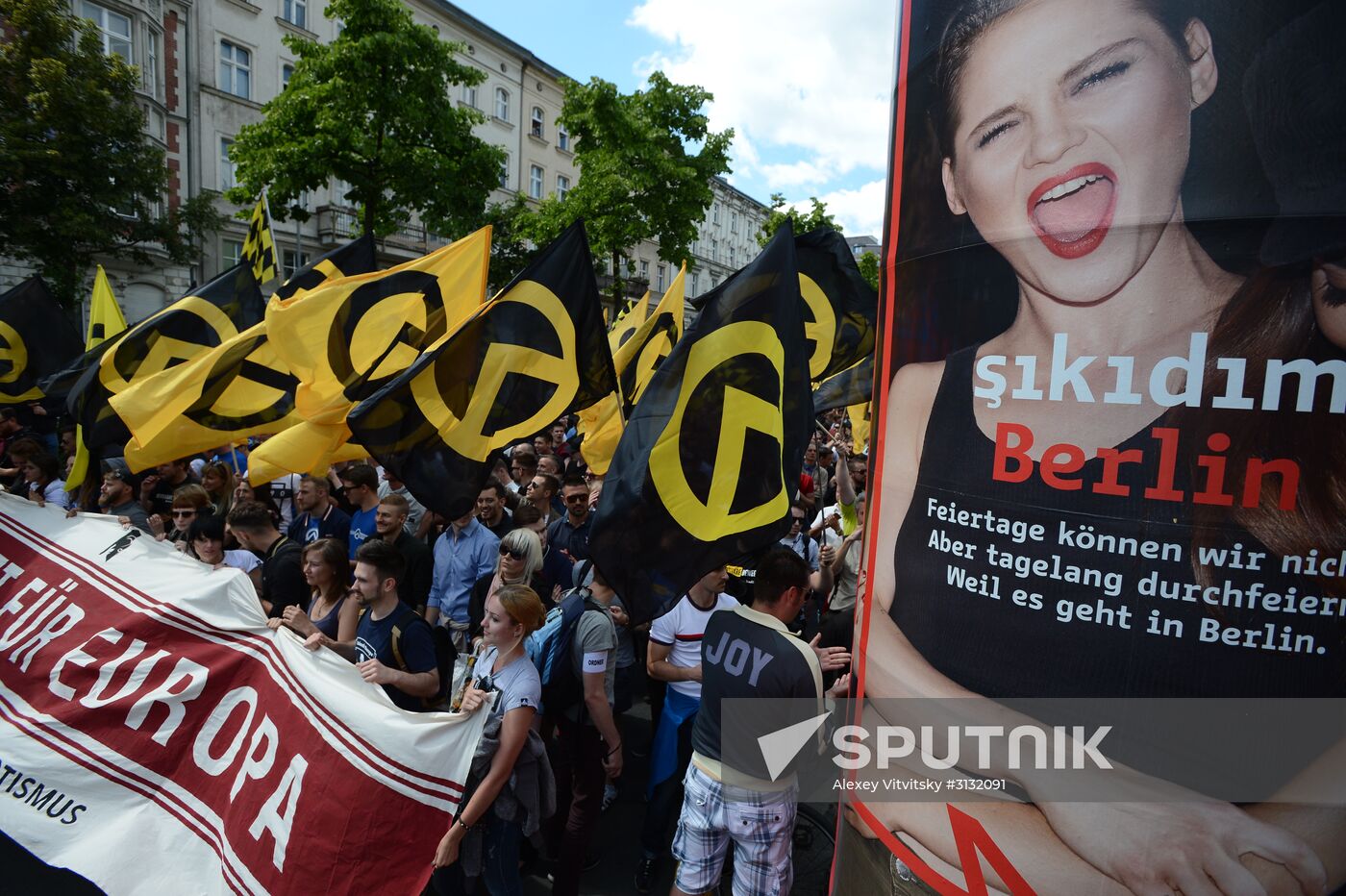 Rally against migrants in Berlin