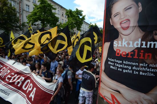 Rally against migrants in Berlin