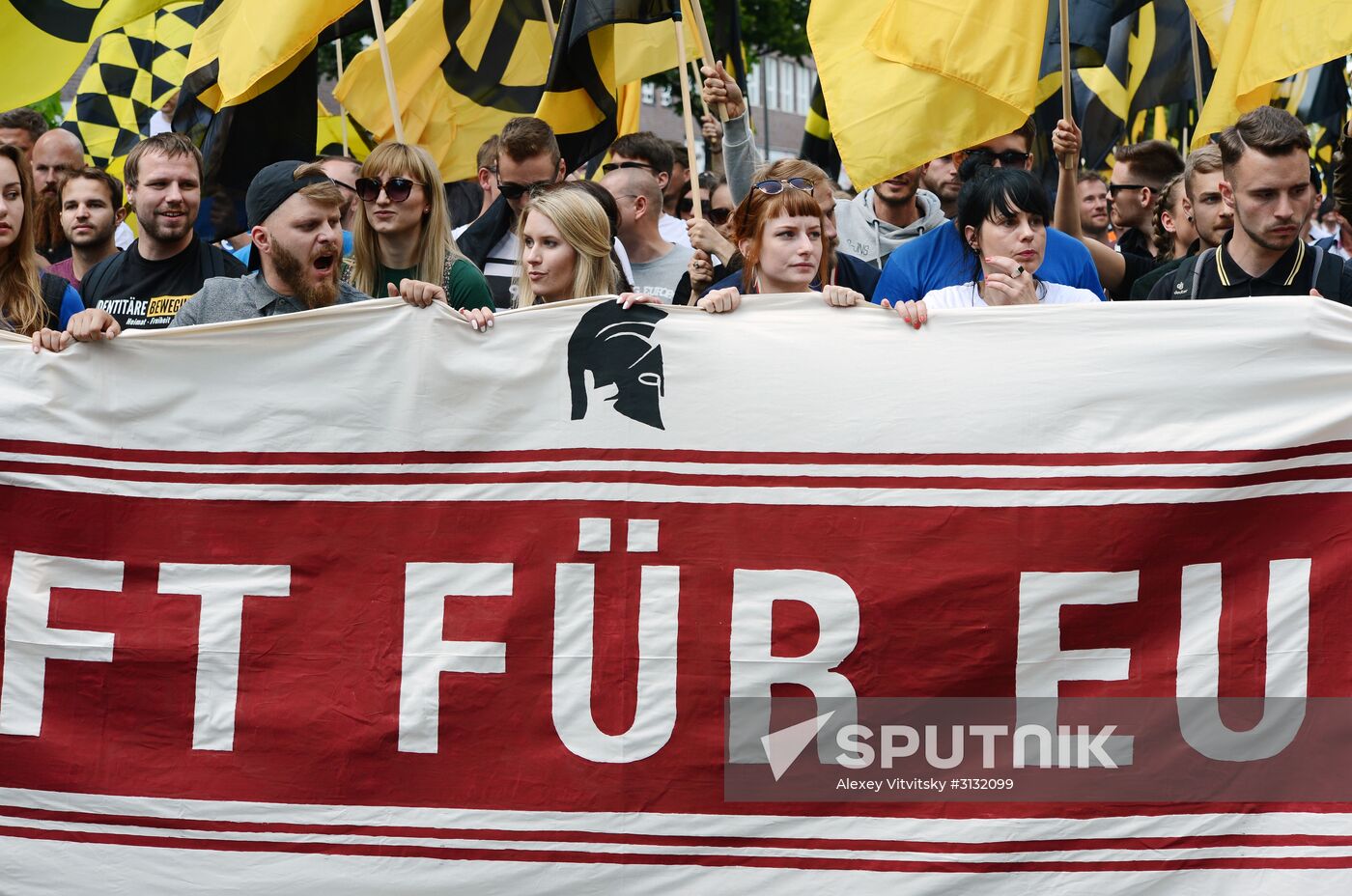 Rally against migrants in Berlin