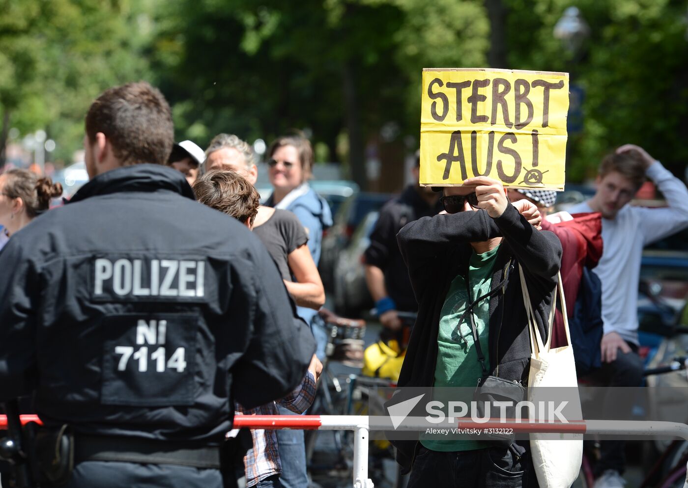 Rally against migrants in Berlin