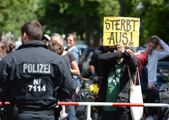 Rally against migrants in Berlin