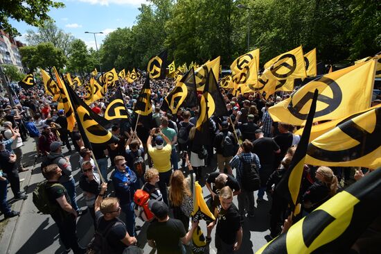 Rally against migrants in Berlin