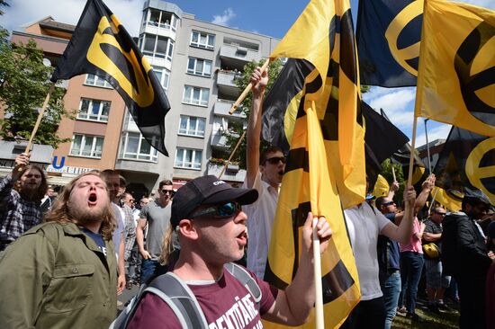 Rally against migrants in Berlin