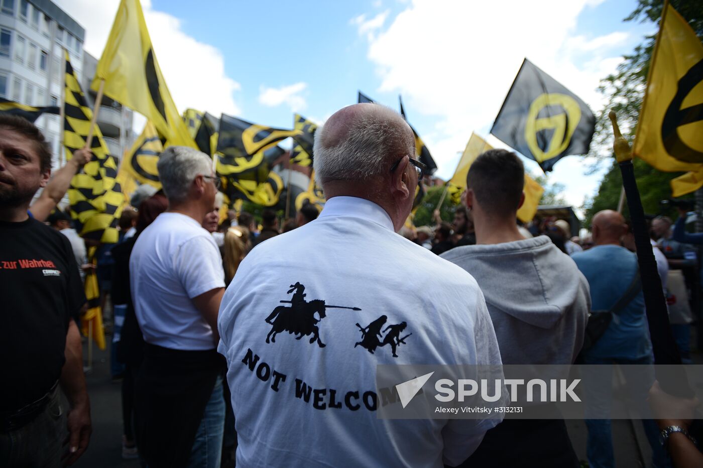 Rally against migrants in Berlin