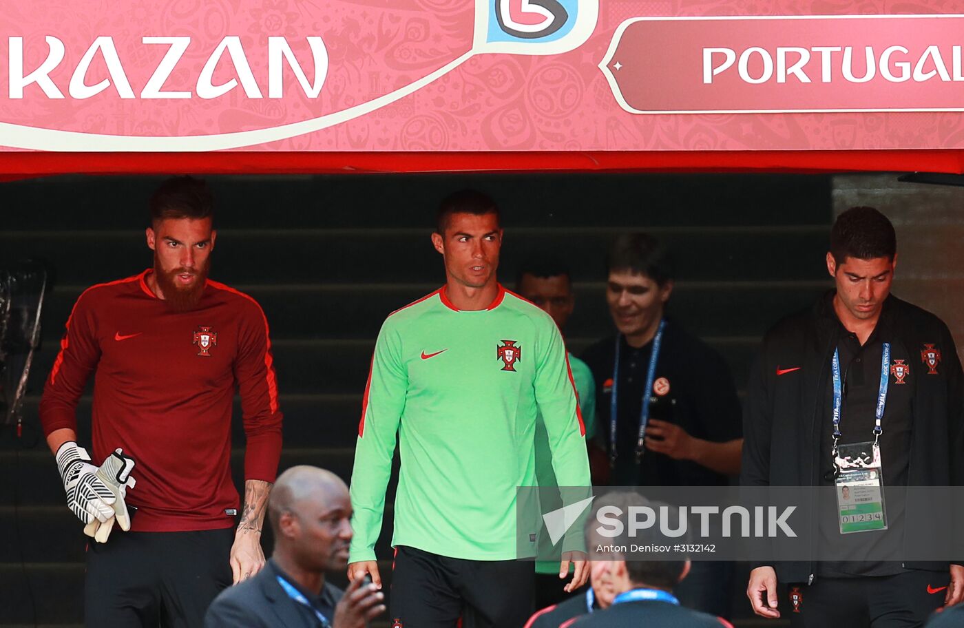 The 2017 FIFA Confederations Cup. Training of Portugal's national team