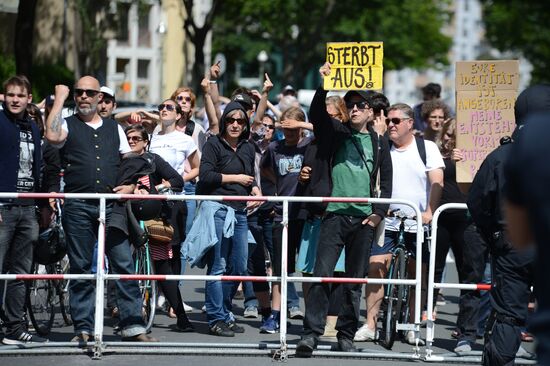 Rally against migrants in Berlin