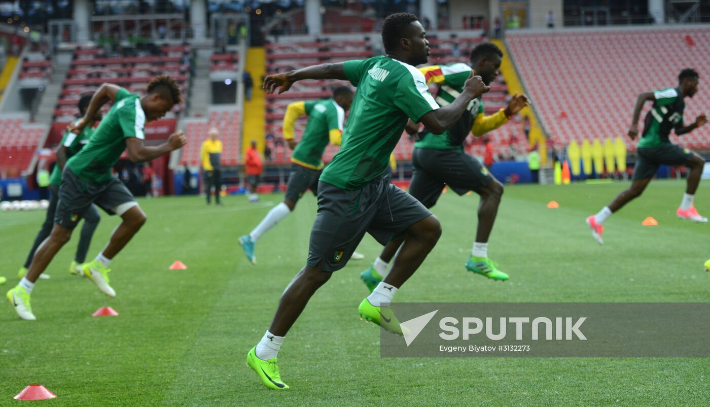 2017 Confederations Cup. Cameroon team holds training session