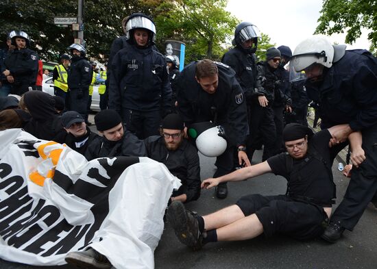 Rally against migrants in Berlin