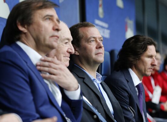 President Putin, Prime Minister Medvedev attend Confederations Cup opening match