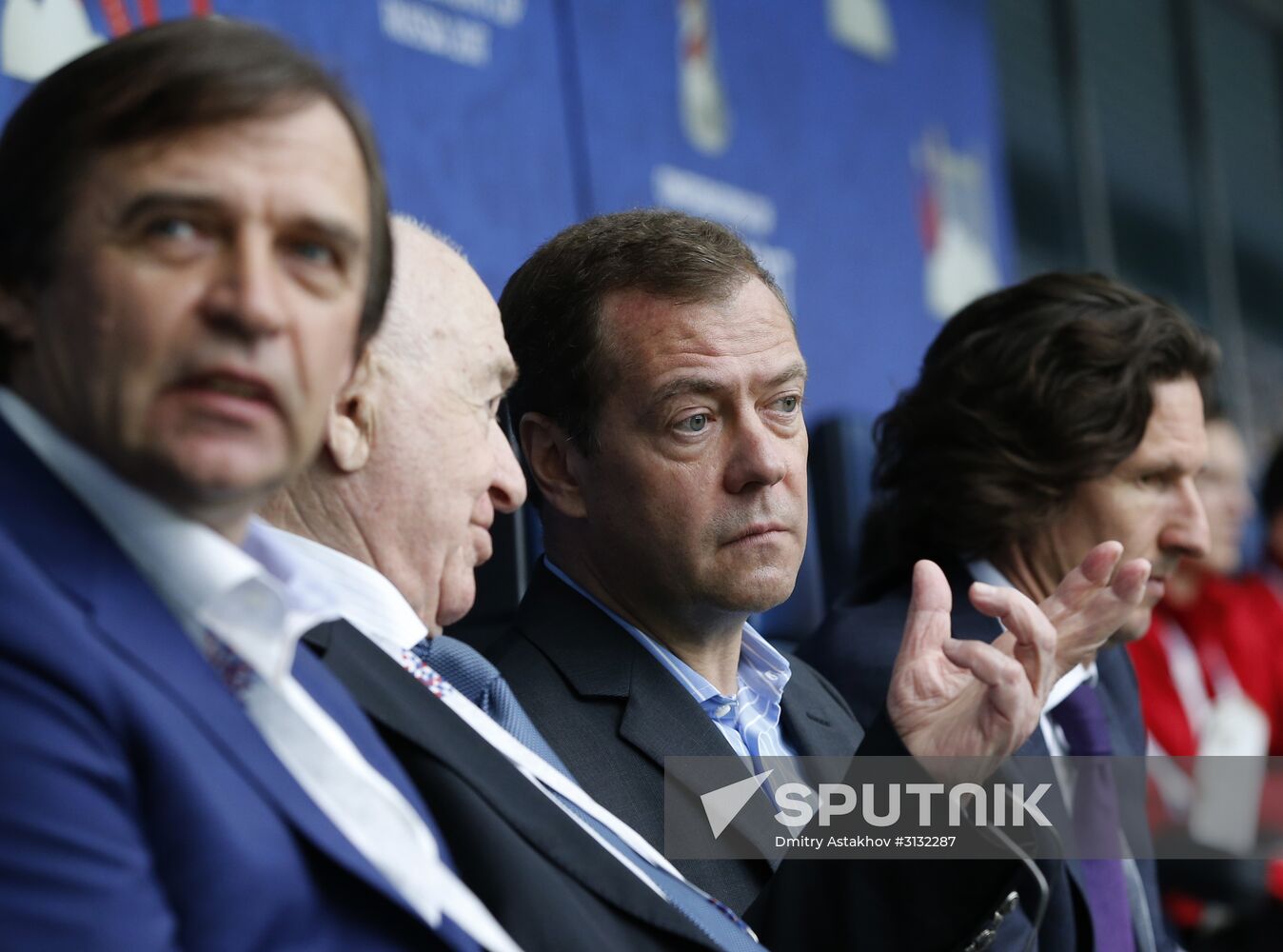 President Putin, Prime Minister Medvedev attend Confederations Cup opening match