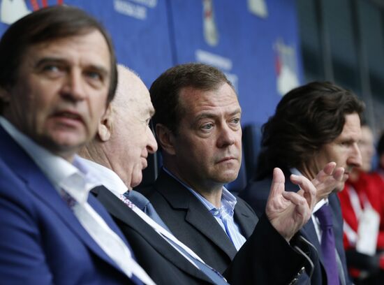 President Putin, Prime Minister Medvedev attend Confederations Cup opening match