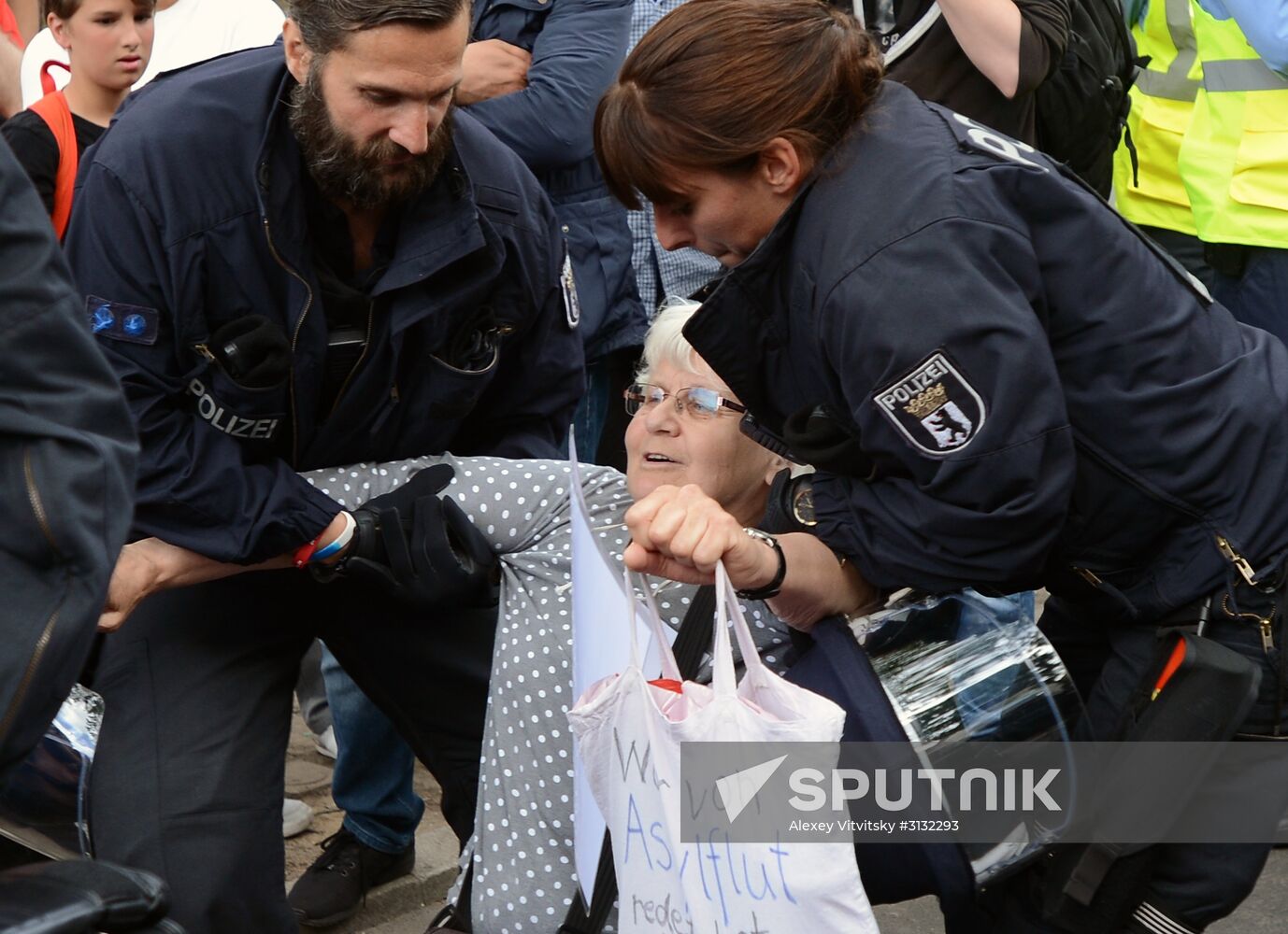 Rally against migrants in Berlin