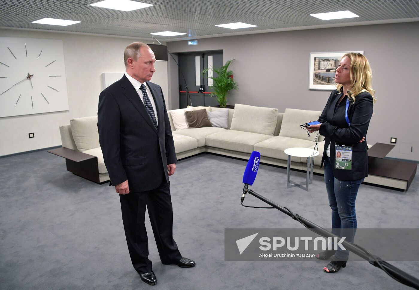 President Putin, Prime Minister Medvedev attend Confederations Cup opening match