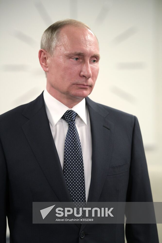 President Putin, Prime Minister Medvedev attend Confederations Cup opening match