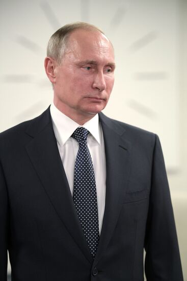 President Putin, Prime Minister Medvedev attend Confederations Cup opening match