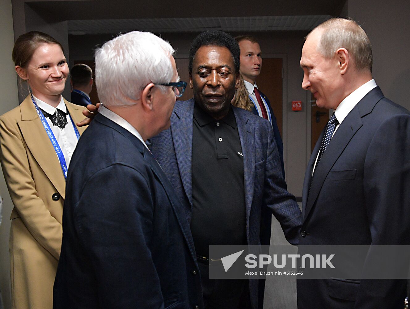 President Putin, Prime Minister Medvedev attend Confederations Cup opening match