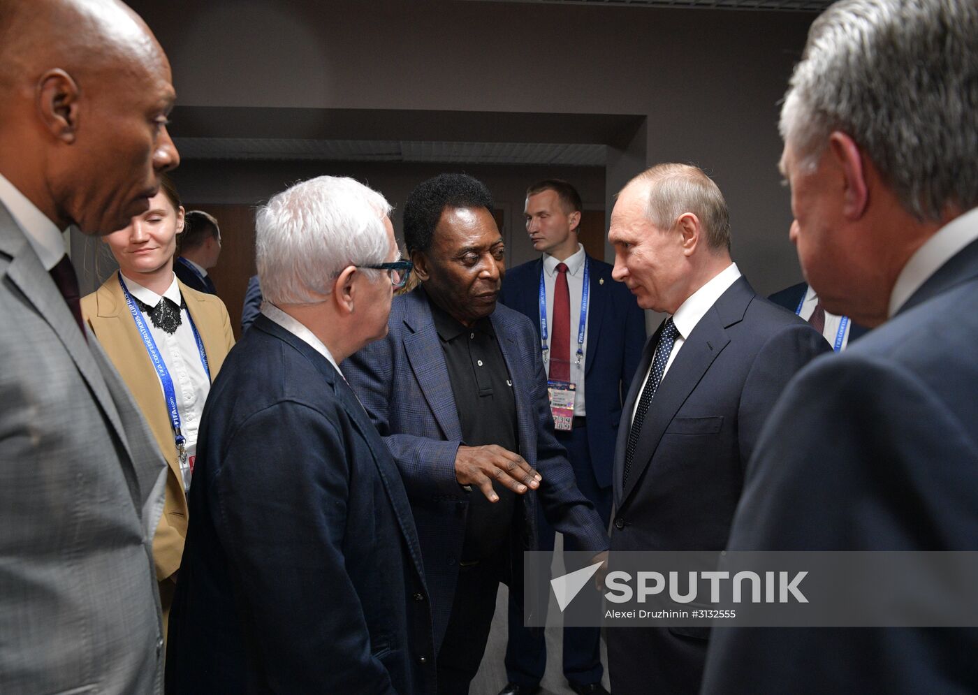 President Putin, Prime Minister Medvedev attend Confederations Cup opening match