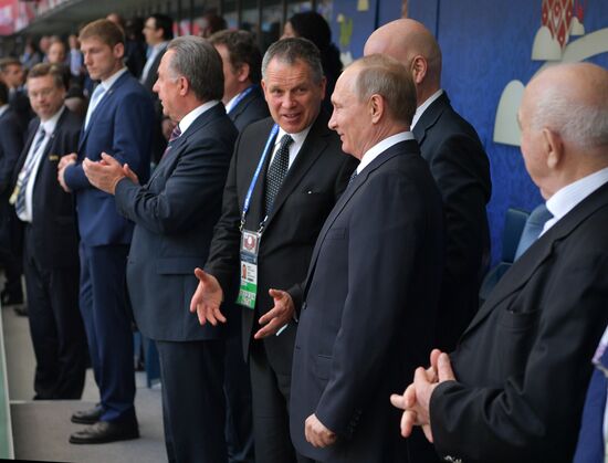 President Putin, Prime Minister Medvedev attend Confederations Cup opening match