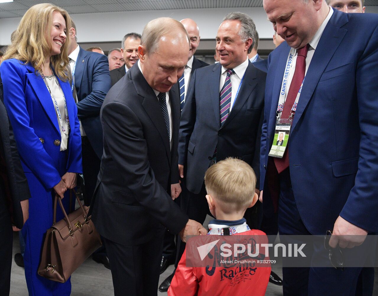 President Putin, Prime Minister Medvedev attend Confederations Cup opening match