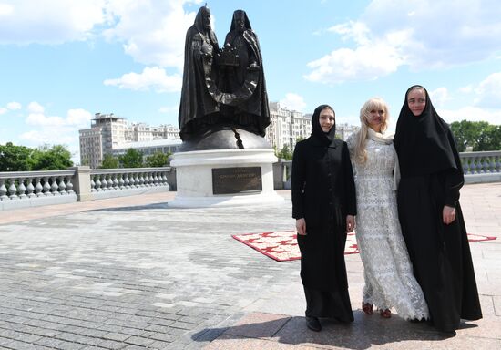 Consecration of Reunification monument near Christ the Savior Cathedral in Moscow